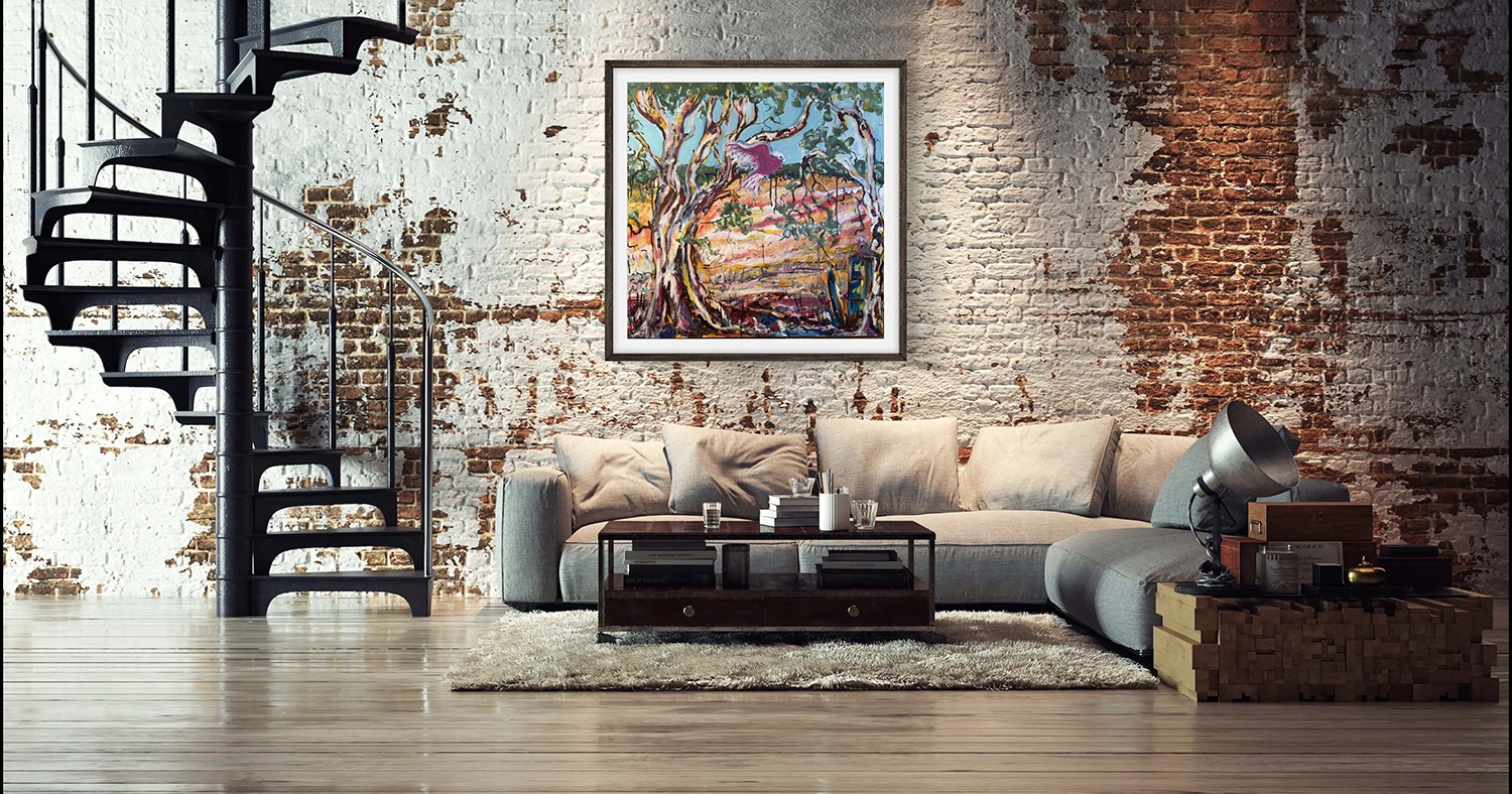 Acrylic on Canvas</br> 91.4cm x 91.4cm