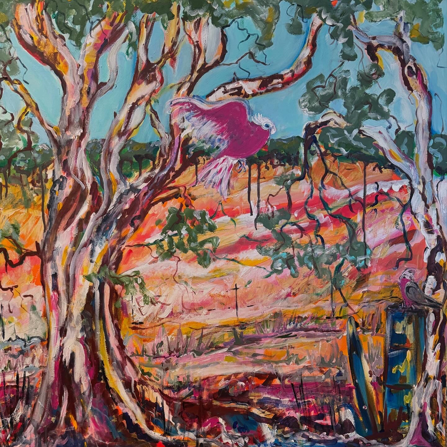 Acrylic on Canvas</br> 91.4cm x 91.4cm