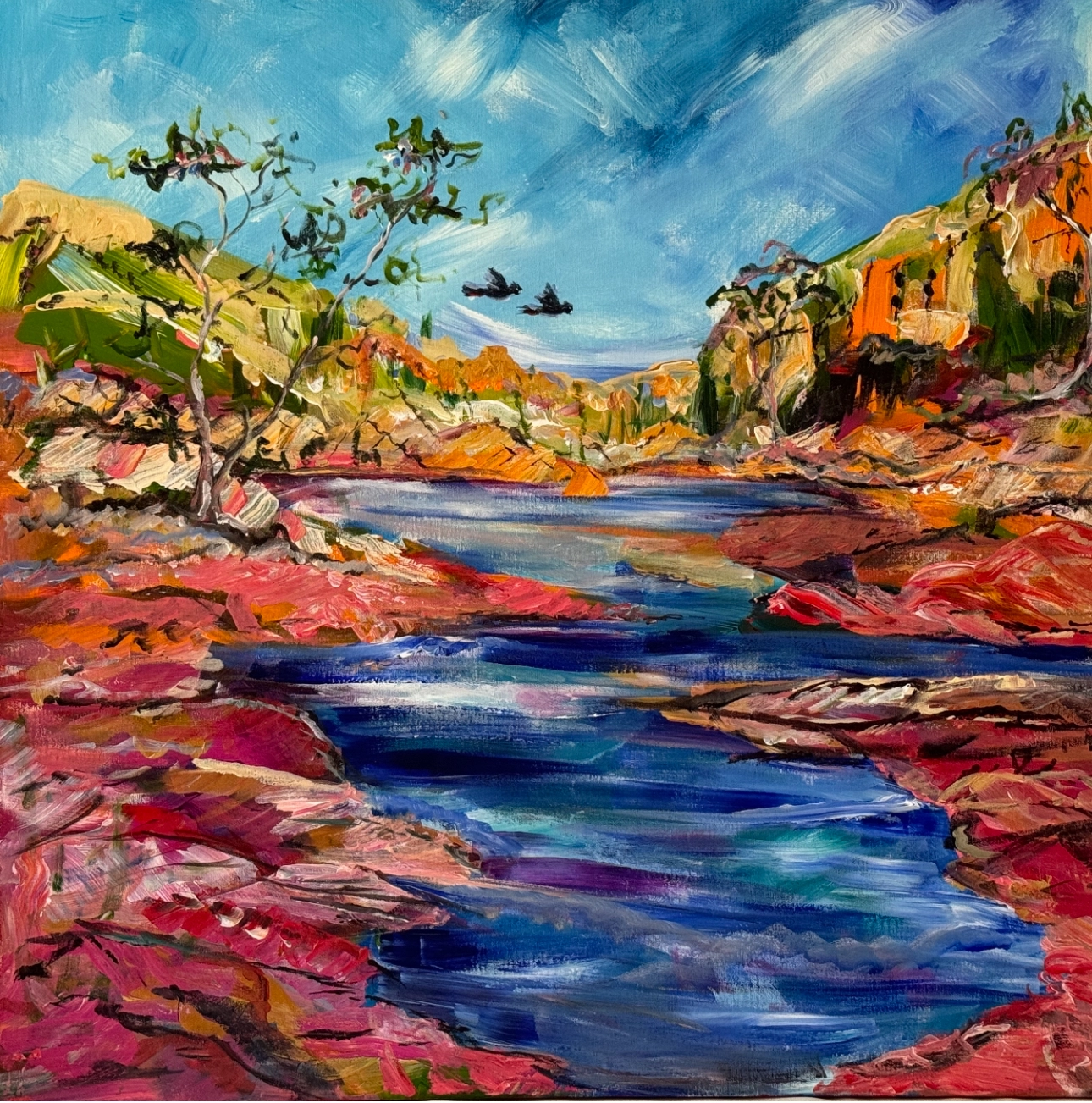 Acrylic on Canvas</br> 80cm x 80cm