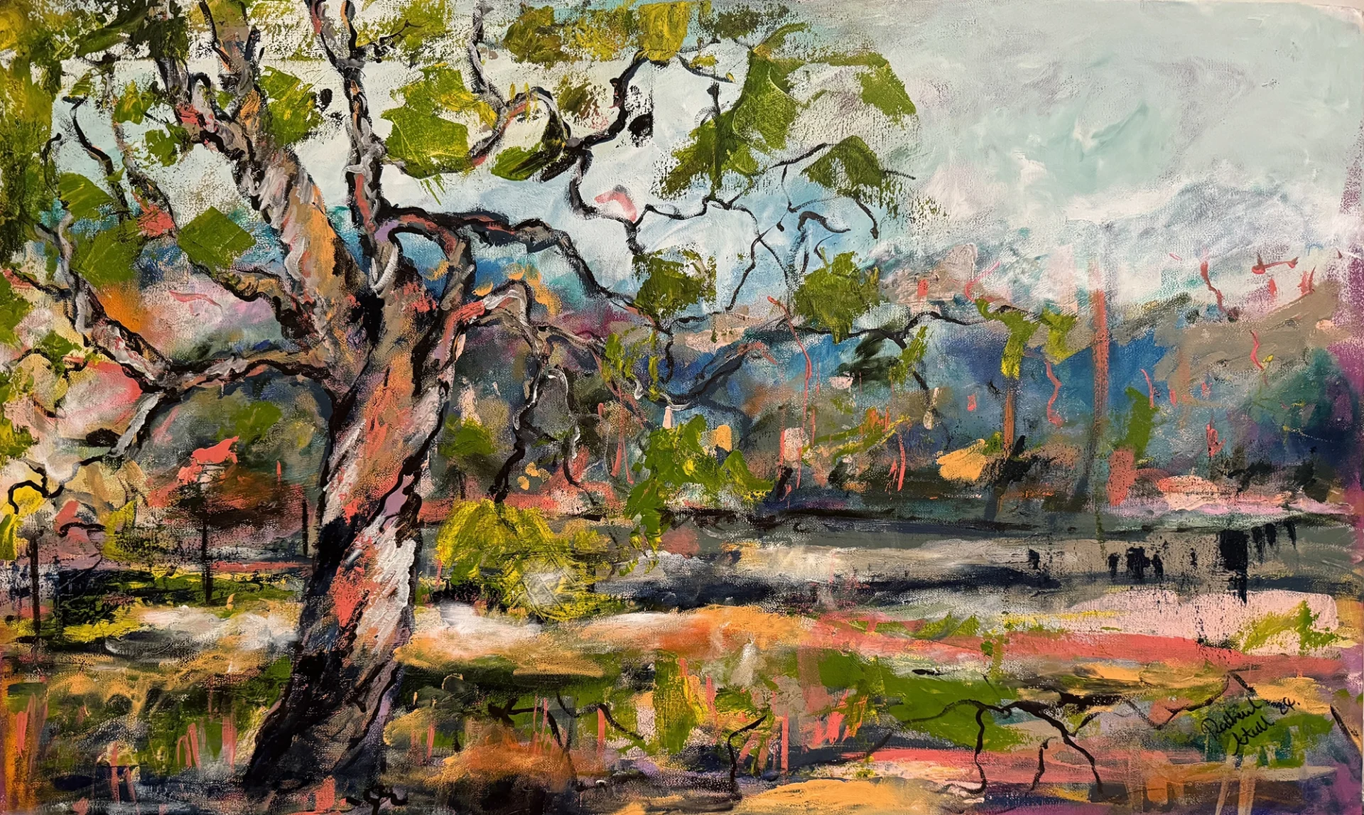 Acrylic on Canvas</br> 90cm x 55cm